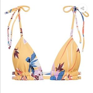 Montce Yellow Batik Palua Ties Bikini Top